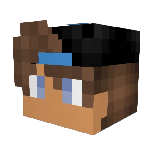 PleuresP Minecraft avatar head, 3D render