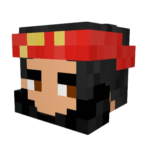 Plevusca Minecraft avatar head, 3D render