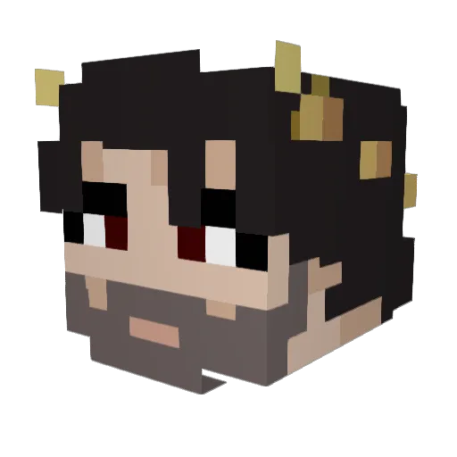 PlexonDE Minecraft avatar head, 3D render