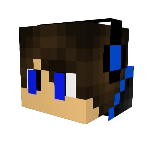 Plextious Minecraft avatar head, 3D render