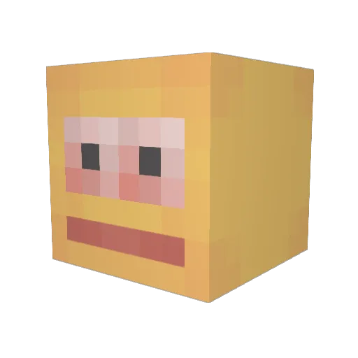 PlexxT Minecraft avatar head, 3D render