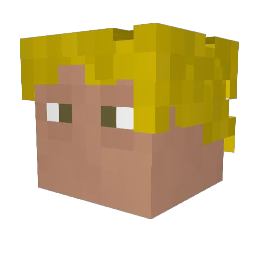 Plexxl Minecraft avatar head, 3D render