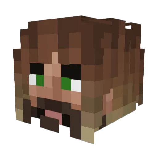 Pleyway Minecraft avatar head, 3D render