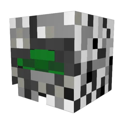 Plimk Minecraft avatar head, 3D render