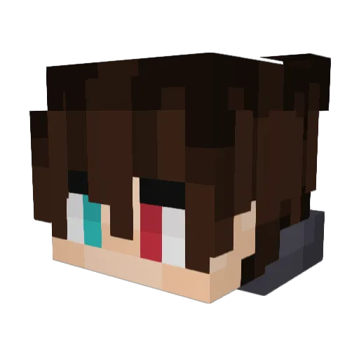 Plimun Minecraft avatar head, 3D render
