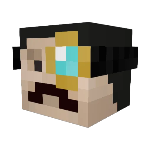 Pliskin6768 Minecraft avatar head, 3D render