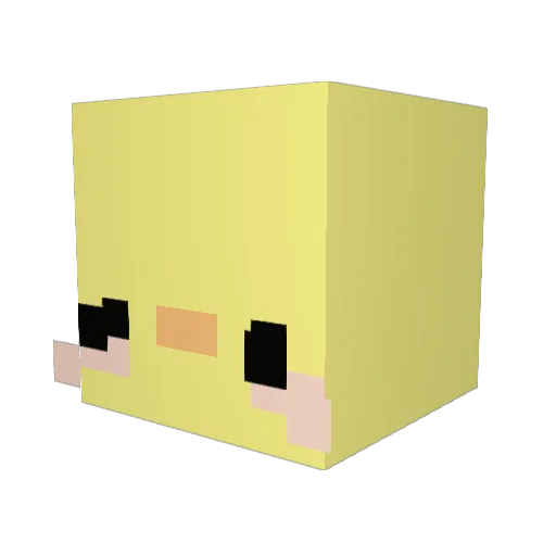 Plisuu Minecraft avatar head, 3D render