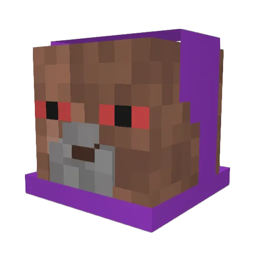 Ploceed Minecraft avatar head, 3D render