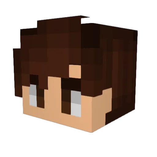 Ploep Minecraft avatar head, 3D render