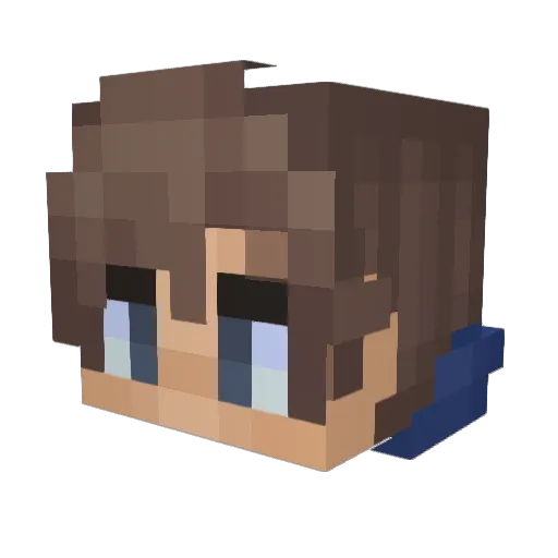 Plofscheet Minecraft avatar head, 3D render