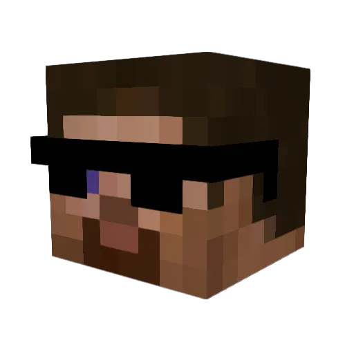Plogs Minecraft avatar head, 3D render