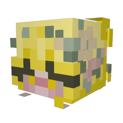 Plonder Minecraft avatar head, 3D render
