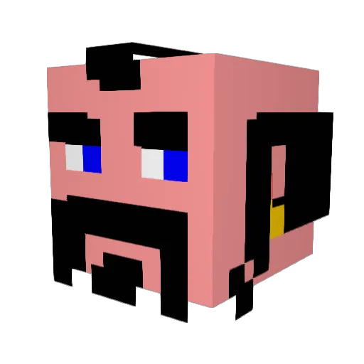 Plonkey Minecraft avatar head, 3D render