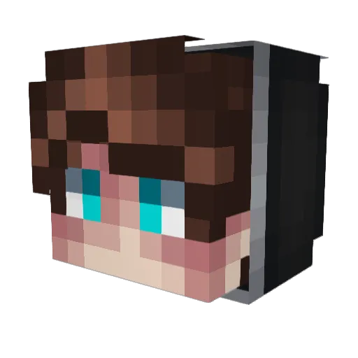 Ploorry Minecraft avatar head, 3D render