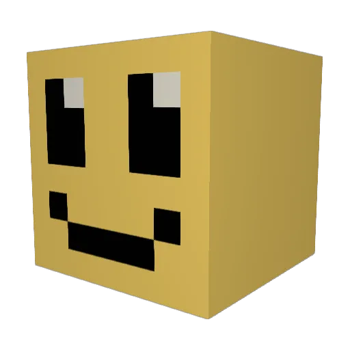 Plootaloo Minecraft avatar head, 3D render