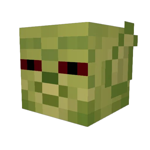 PloperCopper Minecraft avatar head, 3D render