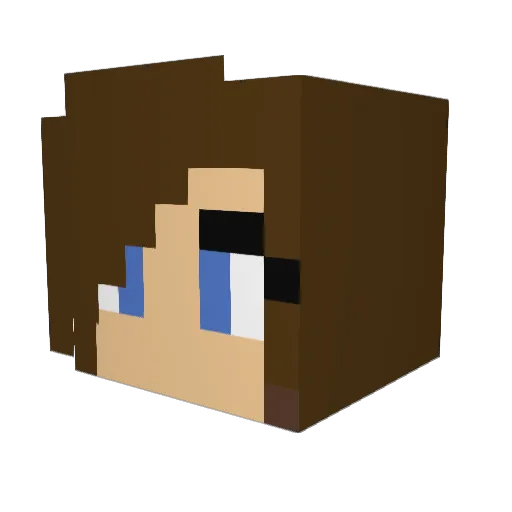 Plornt Minecraft avatar head, 3D render