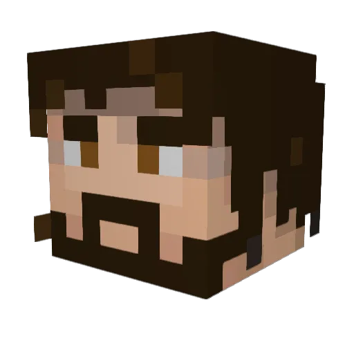 Plortman Minecraft avatar head, 3D render