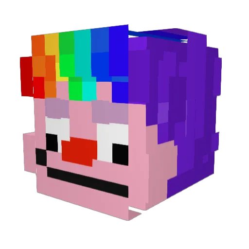 PlotTwist Minecraft avatar head, 3D render