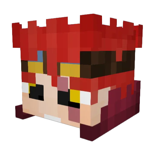 Plotch_ Minecraft avatar head, 3D render
