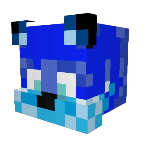 PloterGamer Minecraft avatar head, 3D render