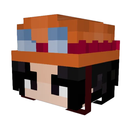 PlotoCosmo Minecraft avatar head, 3D render