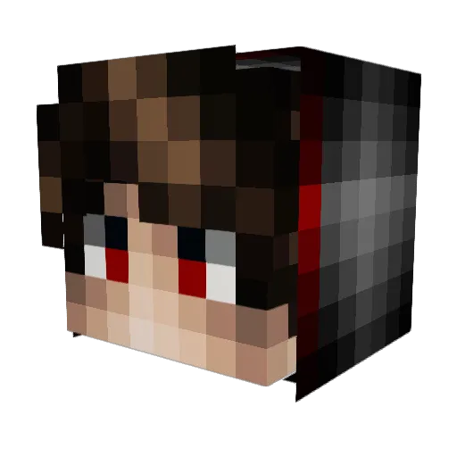 Plotzenhotzzz Minecraft avatar head, 3D render