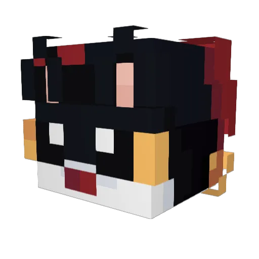 PloutosZ Minecraft avatar head, 3D render