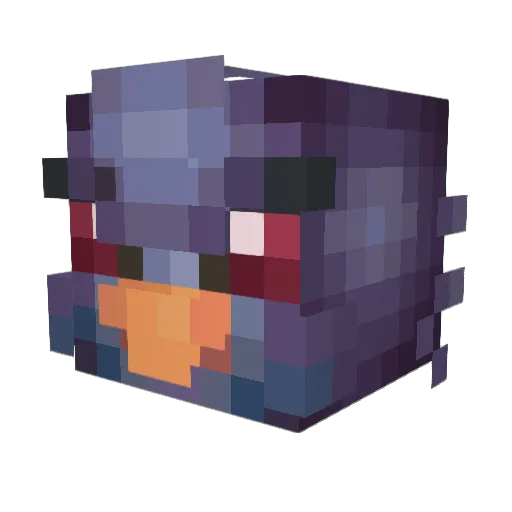 Plowish Minecraft avatar head, 3D render
