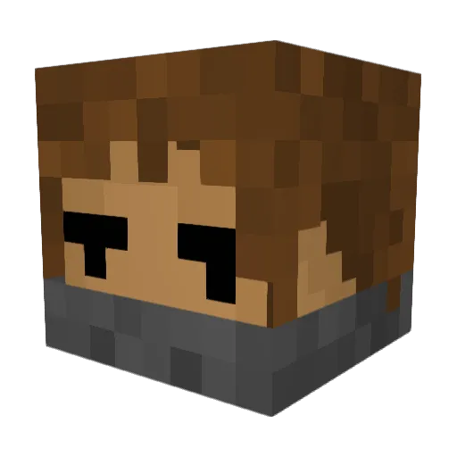 Plownk Minecraft avatar head, 3D render