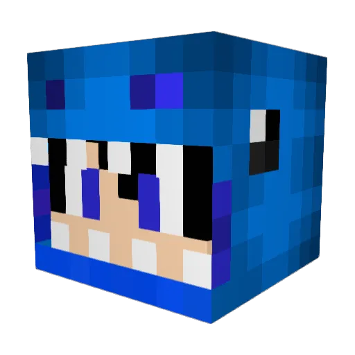 Ploxh_btw Minecraft avatar head, 3D render