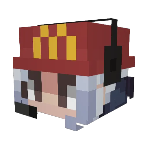 PloyGHG Minecraft avatar head, 3D render
