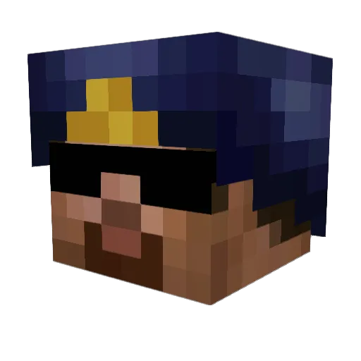 Ployub2 Minecraft avatar head, 3D render