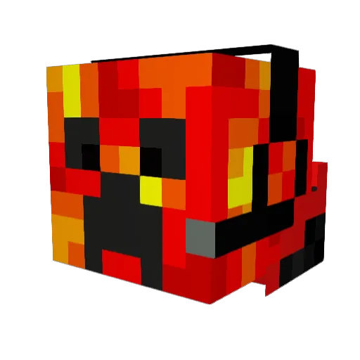 Plqnk Minecraft avatar head, 3D render