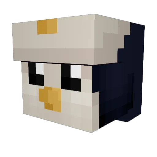 PlsNoReport Minecraft avatar head, 3D render