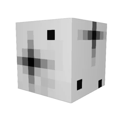 Pluemntk Minecraft avatar head, 3D render