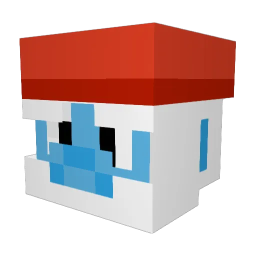 PluennchenZ Minecraft avatar head, 3D render