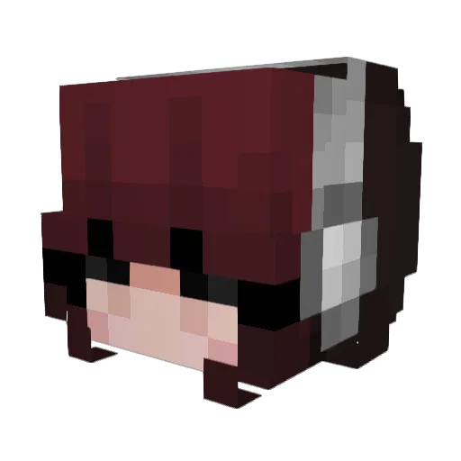 Plueschmond Minecraft avatar head, 3D render