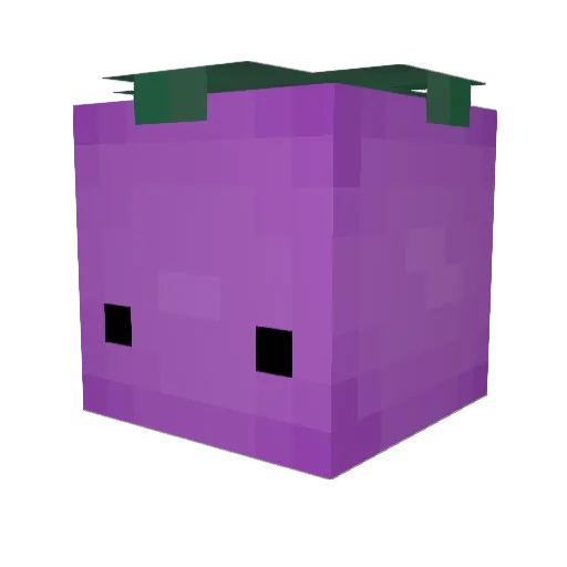 Plum33_ Minecraft avatar head, 3D render
