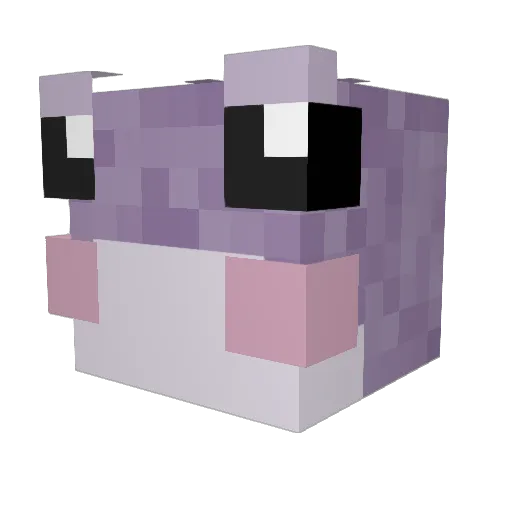 PlumAiri Minecraft avatar head, 3D render