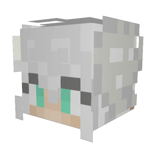 PlumClaw Minecraft avatar head, 3D render