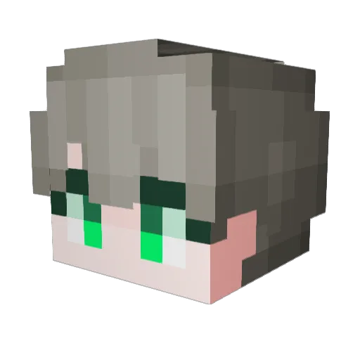 PlumGreenTea123 Minecraft avatar head, 3D render