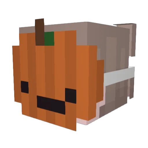 PlumJr Minecraft avatar head, 3D render