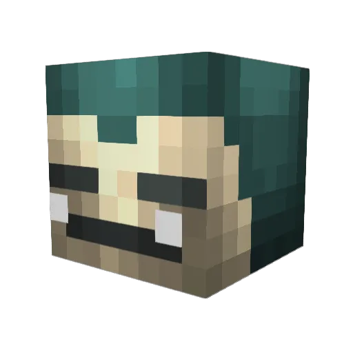 PlumSP Minecraft avatar head, 3D render