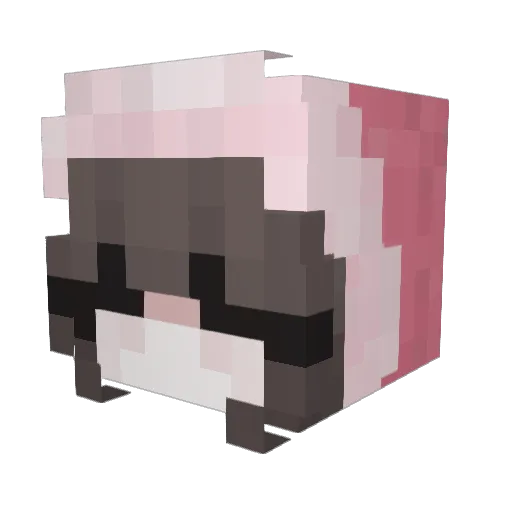 PlumUWU Minecraft avatar head, 3D render