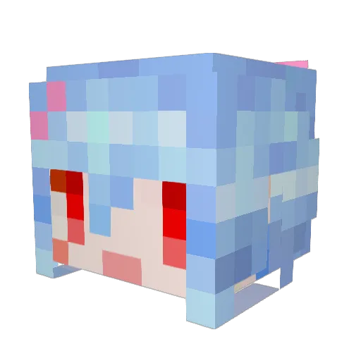 Plum_1173 Minecraft avatar head, 3D render