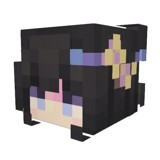 Pluma776 Minecraft avatar head, 3D render