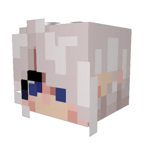 Plumbeaux Minecraft avatar head, 3D render