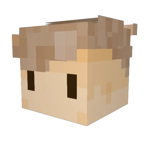 Plumblobber Minecraft avatar head, 3D render