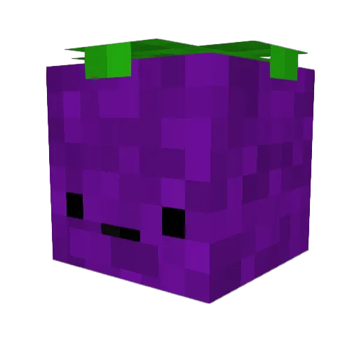 Plumchild Minecraft avatar head, 3D render